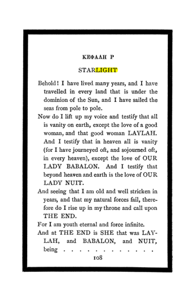 Original scan of The Book of Lies, PDF page 114