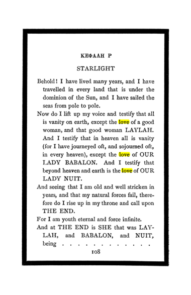 Original scan of The Book of Lies, PDF page 114