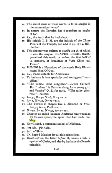 Original scan of The Book of Lies, PDF page 118
