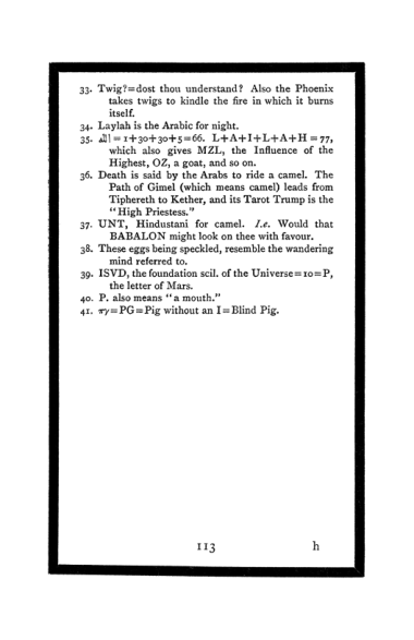 Original scan of The Book of Lies, PDF page 119
