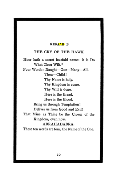 Original scan of The Book of Lies, PDF page 12