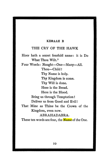 Original scan of The Book of Lies, PDF page 12