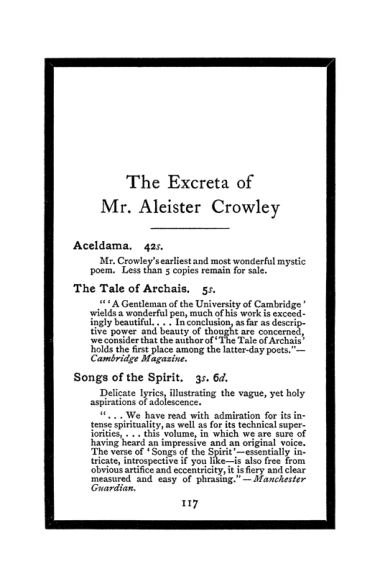 Original scan of The Book of Lies, PDF page 125