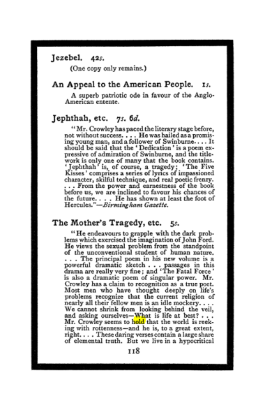 Original scan of The Book of Lies, PDF page 126