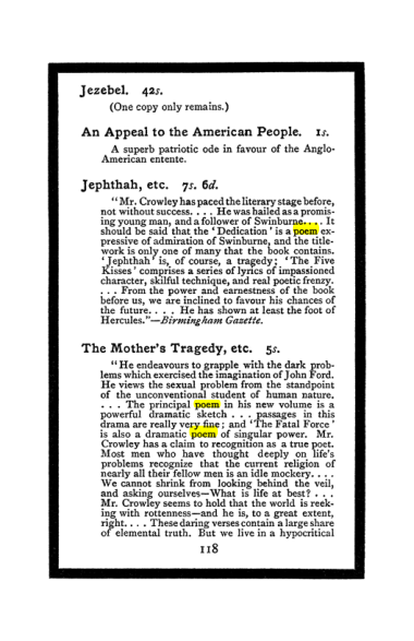 Original scan of The Book of Lies, PDF page 126