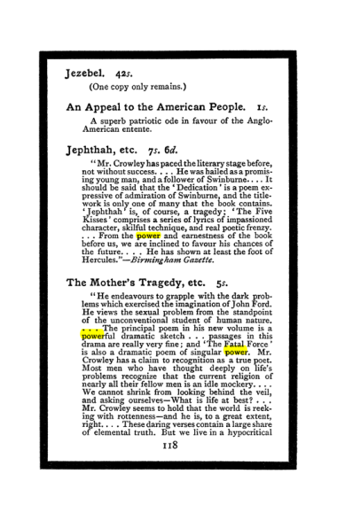 Original scan of The Book of Lies, PDF page 126