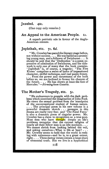 Original scan of The Book of Lies, PDF page 126