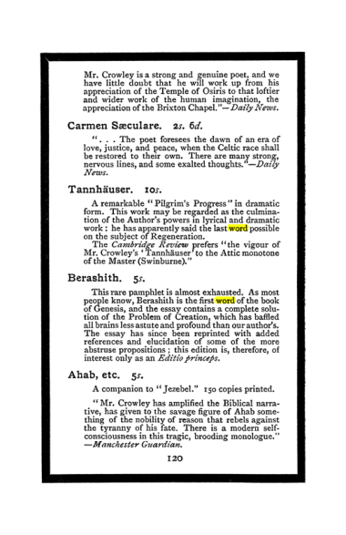 Original scan of The Book of Lies, PDF page 128