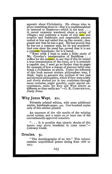 Original scan of The Book of Lies, PDF page 131