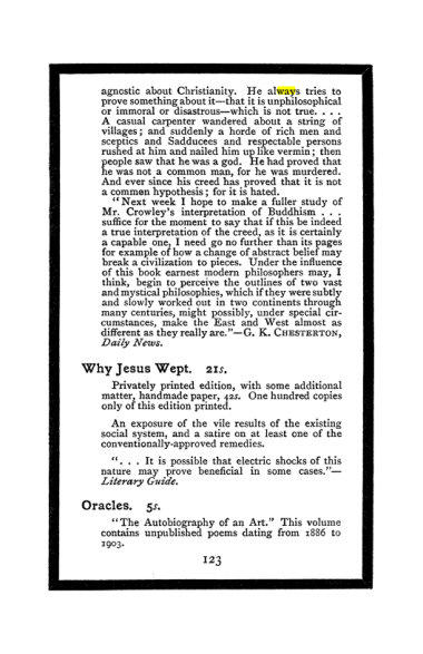 Original scan of The Book of Lies, PDF page 131
