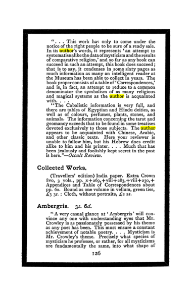 Original scan of The Book of Lies, PDF page 134