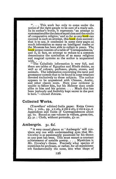 Original scan of The Book of Lies, PDF page 134