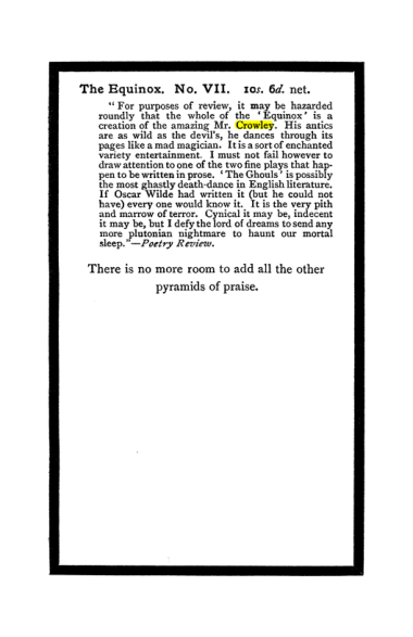 Original scan of The Book of Lies, PDF page 139
