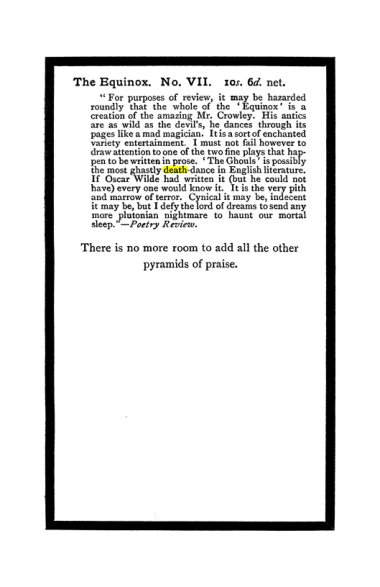Original scan of The Book of Lies, PDF page 139