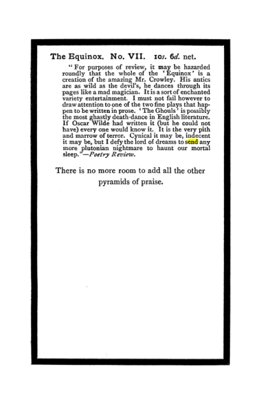 Original scan of The Book of Lies, PDF page 139
