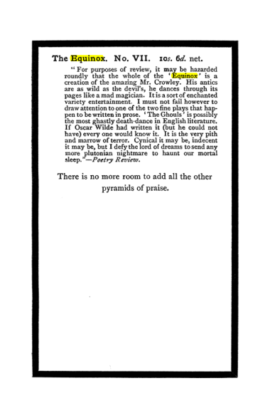 Original scan of The Book of Lies, PDF page 139