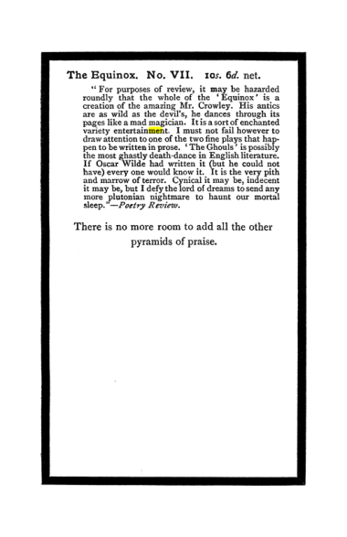 Original scan of The Book of Lies, PDF page 139