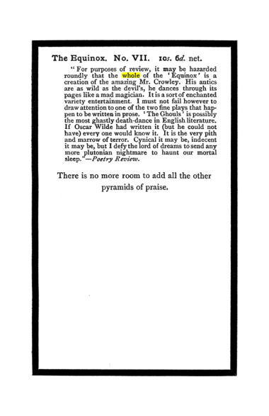 Original scan of The Book of Lies, PDF page 139
