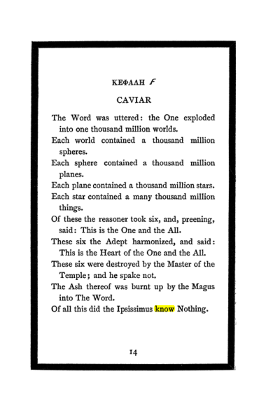 Original scan of The Book of Lies, PDF page 16