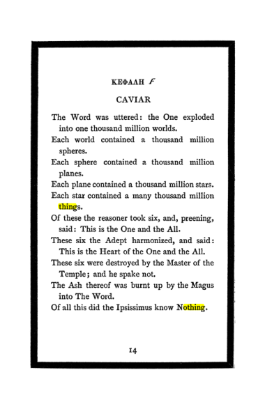 Original scan of The Book of Lies, PDF page 16