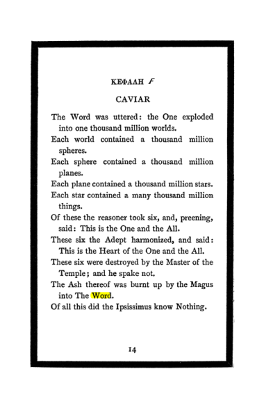 Original scan of The Book of Lies, PDF page 16