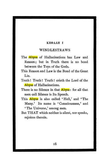 Original scan of The Book of Lies, PDF page 22