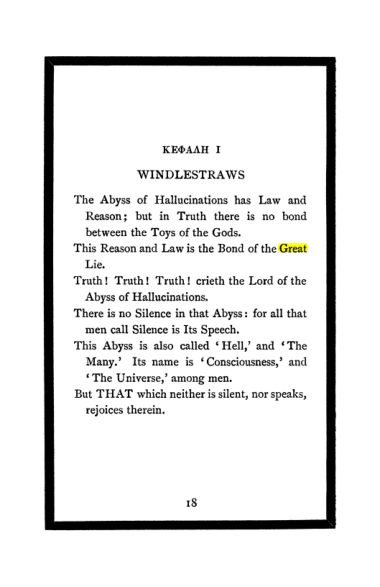 Original scan of The Book of Lies, PDF page 22