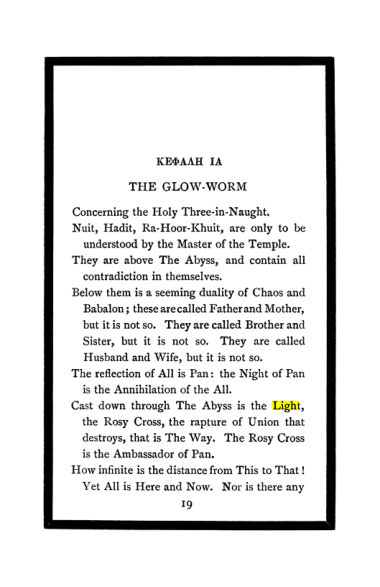 Original scan of The Book of Lies, PDF page 23