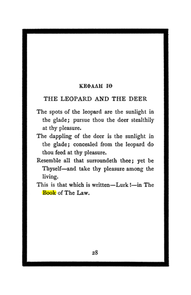 Original scan of The Book of Lies, PDF page 32
