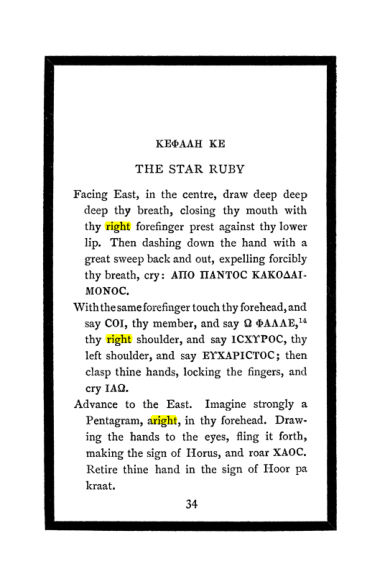 Original scan of The Book of Lies, PDF page 38