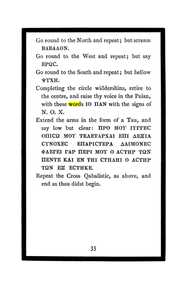 Original scan of The Book of Lies, PDF page 39