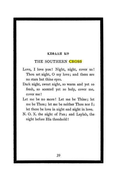 Original scan of The Book of Lies, PDF page 43