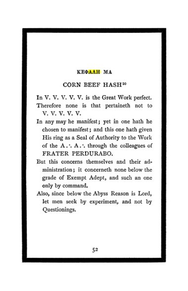 Original scan of The Book of Lies, PDF page 56