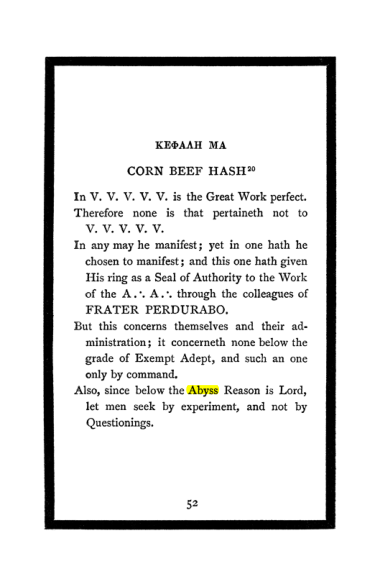 Original scan of The Book of Lies, PDF page 56