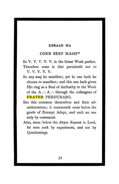 Original scan of The Book of Lies, PDF page 56