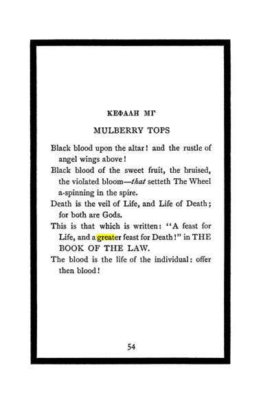 Original scan of The Book of Lies, PDF page 58