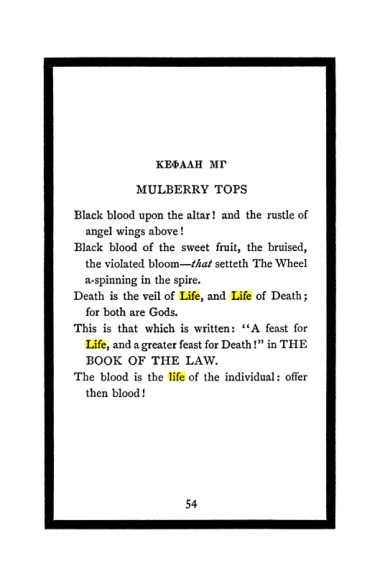 Original scan of The Book of Lies, PDF page 58