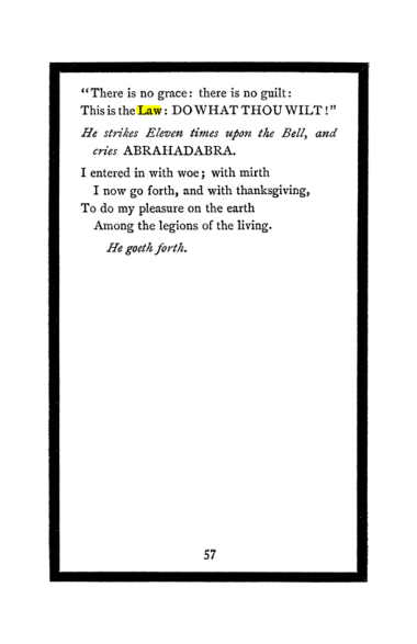 Original scan of The Book of Lies, PDF page 61