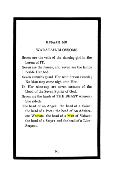 Original scan of The Book of Lies, PDF page 67