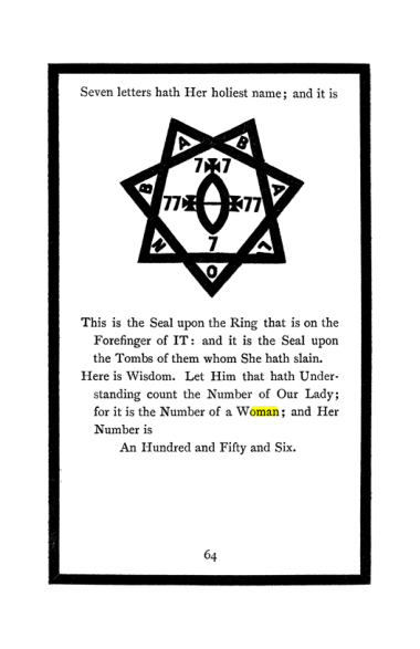 Original scan of The Book of Lies, PDF page 68