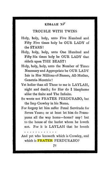 Original scan of The Book of Lies, PDF page 75
