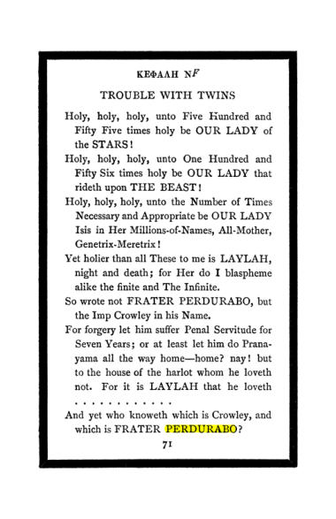 Original scan of The Book of Lies, PDF page 75