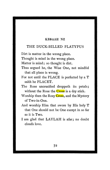 Original scan of The Book of Lies, PDF page 76
