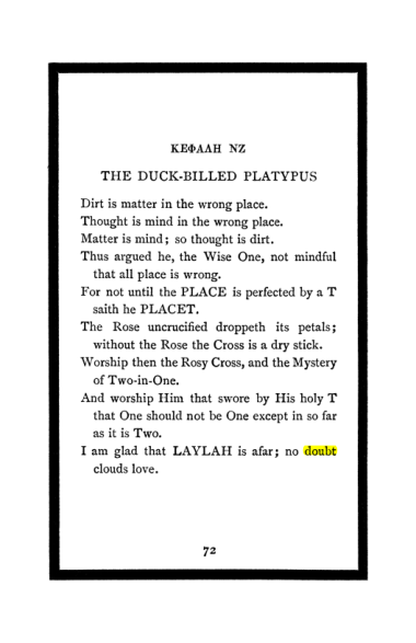 Original scan of The Book of Lies, PDF page 76