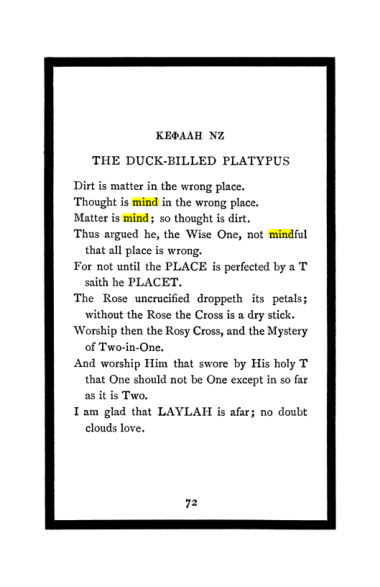Original scan of The Book of Lies, PDF page 76