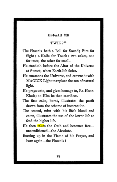 Original scan of The Book of Lies, PDF page 83