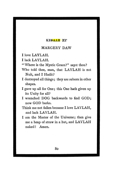 Original scan of The Book of Lies, PDF page 84