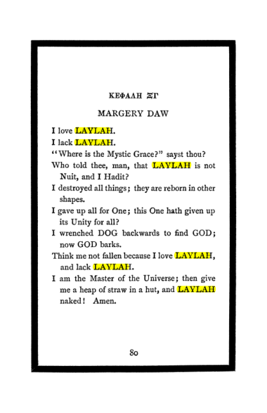 Original scan of The Book of Lies, PDF page 84