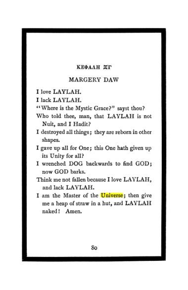 Original scan of The Book of Lies, PDF page 84