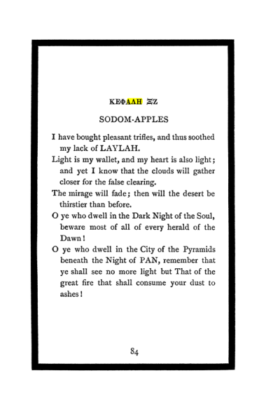 Original scan of The Book of Lies, PDF page 88
